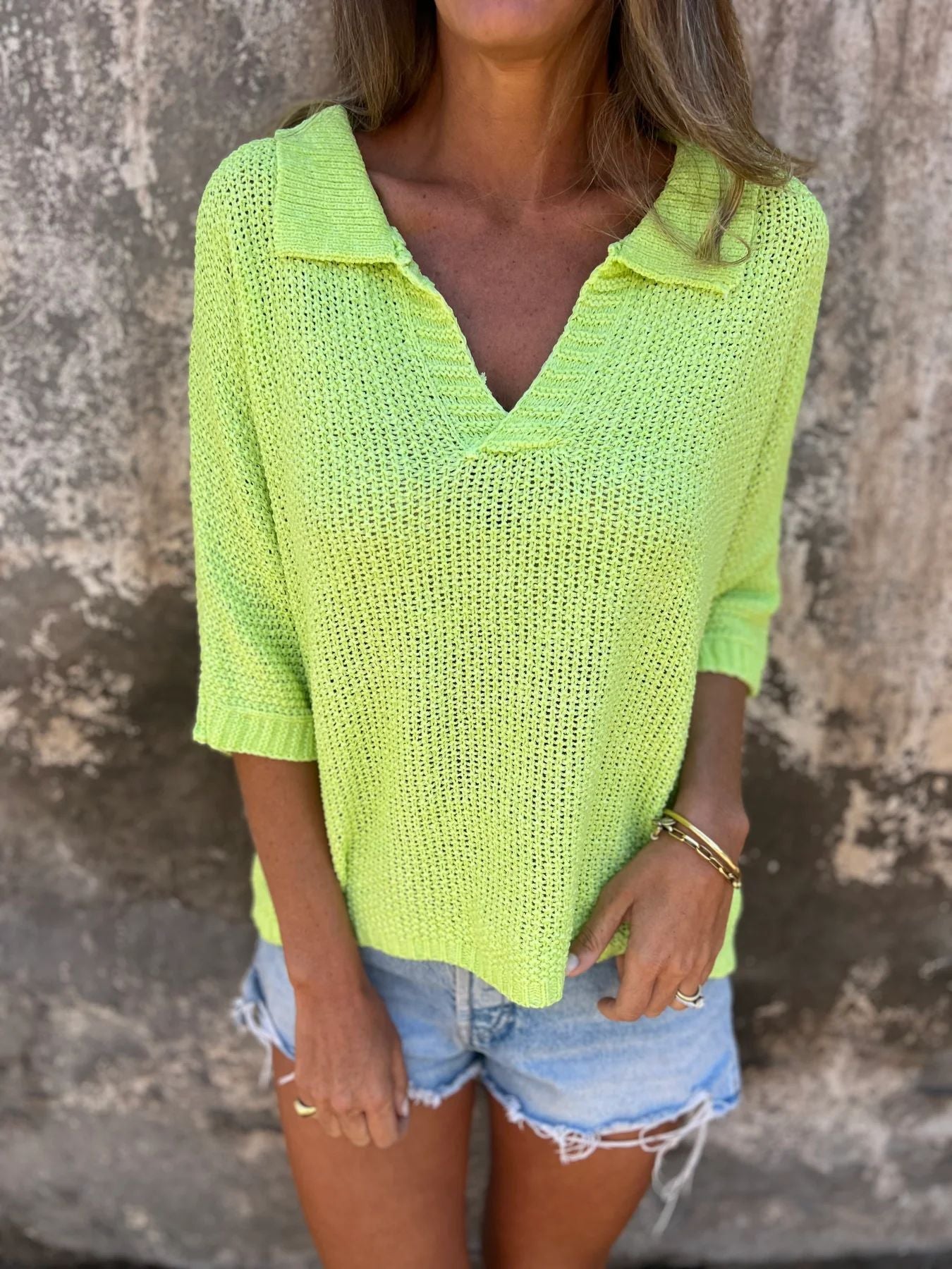 Chemise maille unie manches
