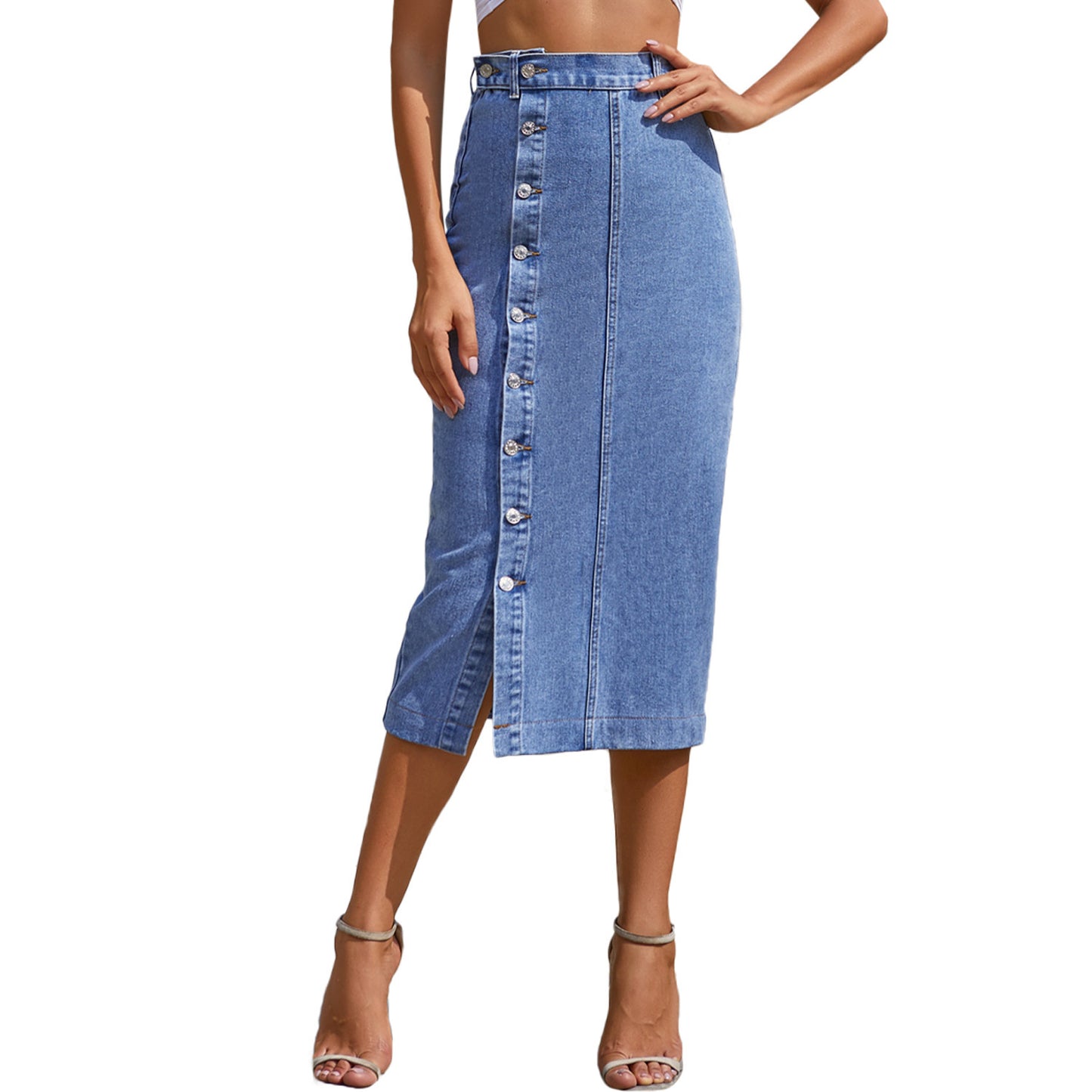 Jupe en Jean Taille Haute