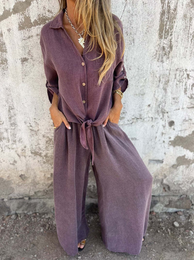 Ensemble fluide manches longues