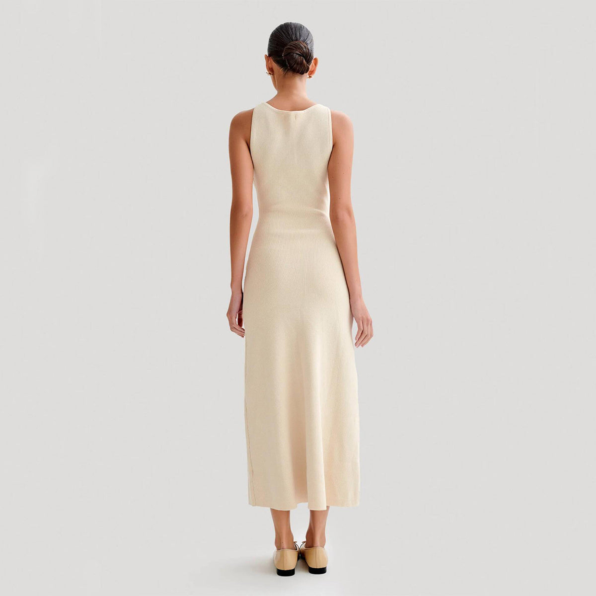 Robe Longue Élégante en Maille