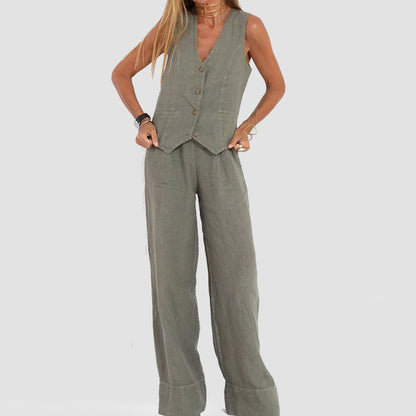 Ensemble gilet et pantalon été