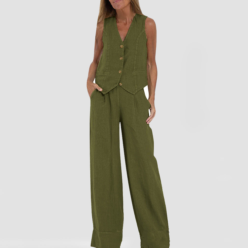Ensemble gilet et pantalon été