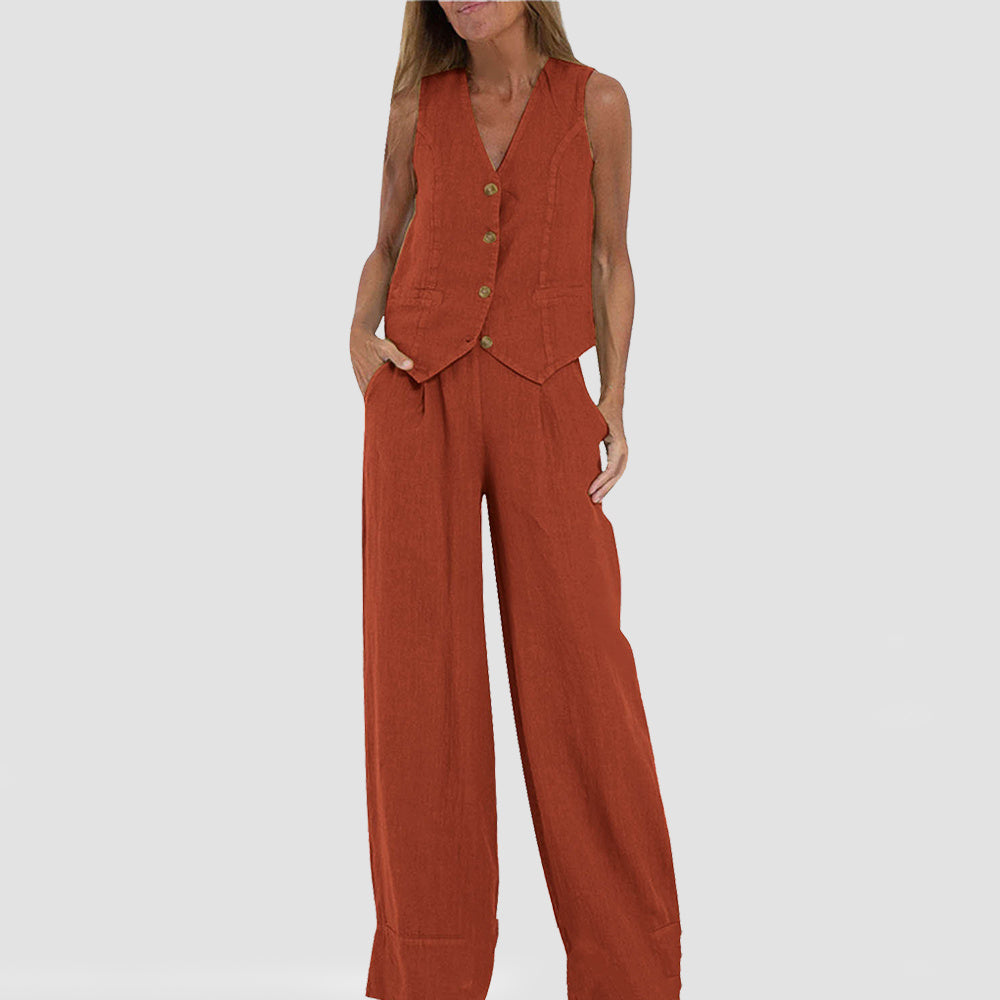 Ensemble gilet et pantalon été