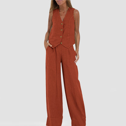 Ensemble gilet et pantalon été