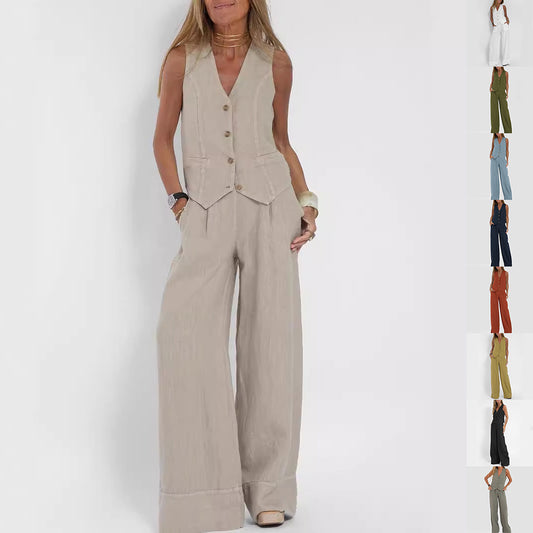 Ensemble gilet et pantalon été