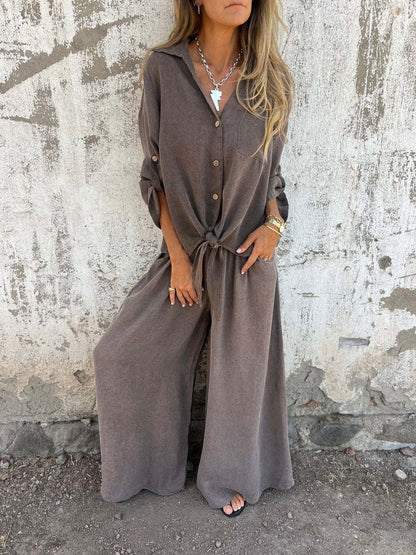 Ensemble fluide manches longues