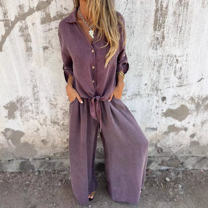 Ensemble fluide manches longues