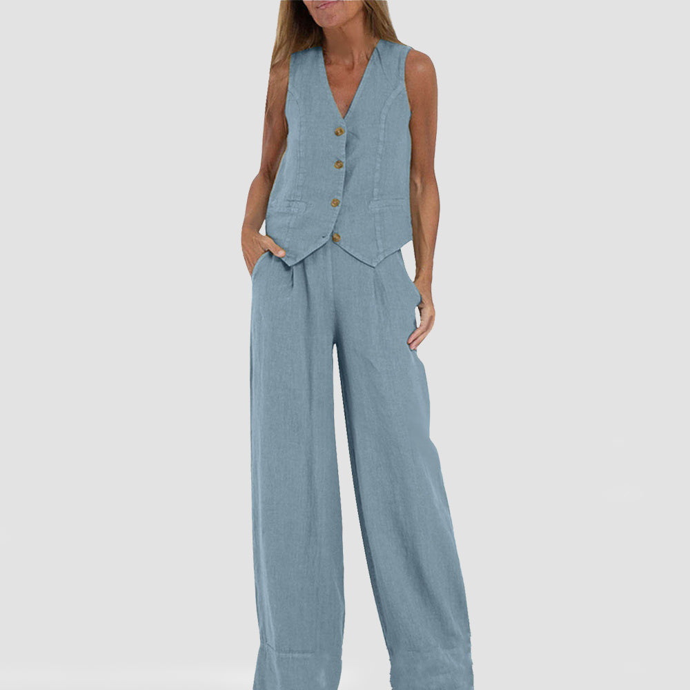 Ensemble gilet et pantalon été