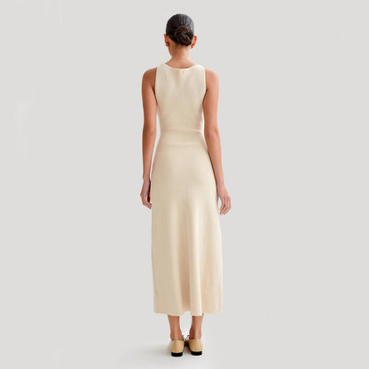 Robe Longue Élégante en Maille